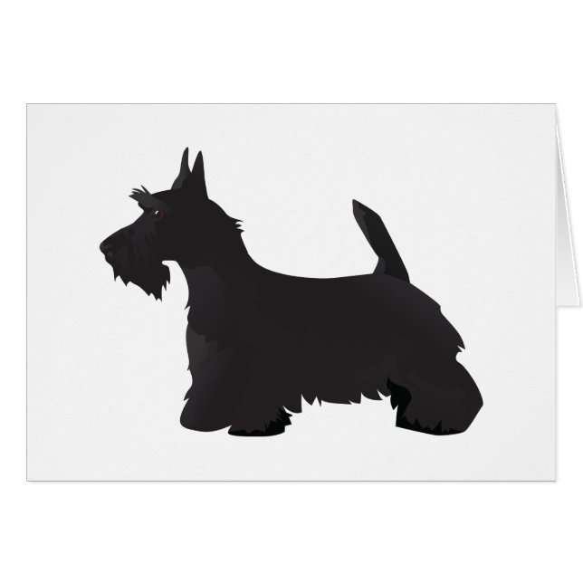 Scottie Scottish Terrier Dog Breed Silhouette Card (Vorderseite (Horizontal))