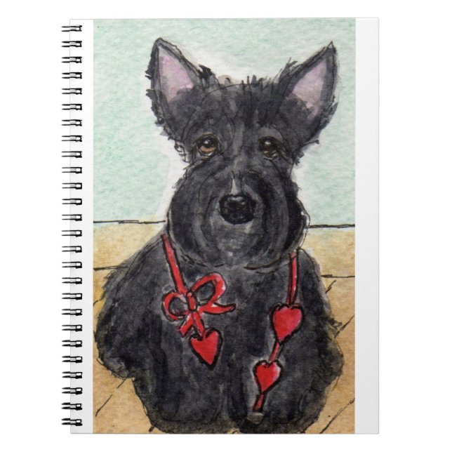 SCOTTIE SCOTTISH TERRIER NOTEBOOK BIRTHDAY PRESENT NOTIZBLOCK (Vorderseite)