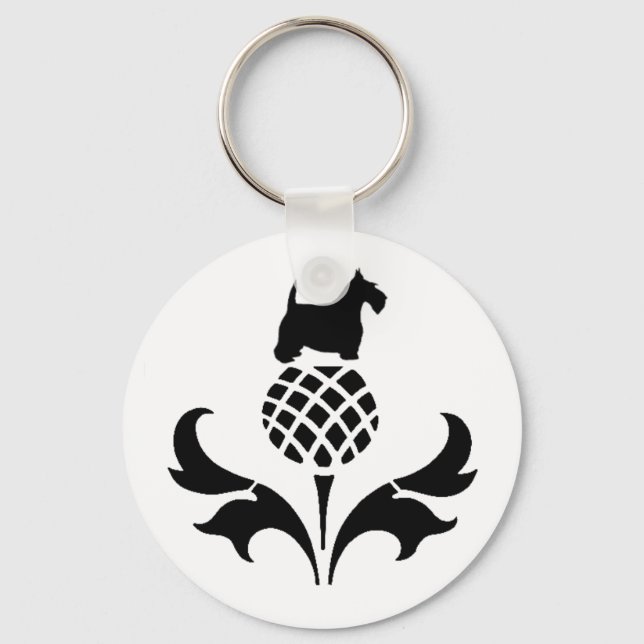 Scottie Thistle Schlüsselanhänger (Vorderseite)