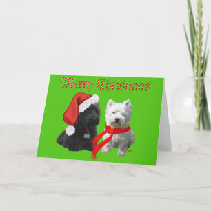 Scottie und Westie Frohe Weihnachten