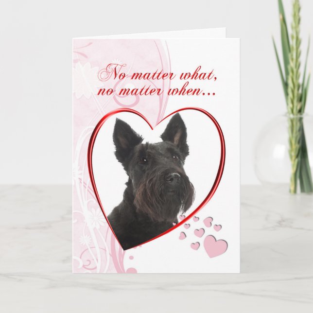 Scottie Valentine Feiertagskarte (Vorderseite)
