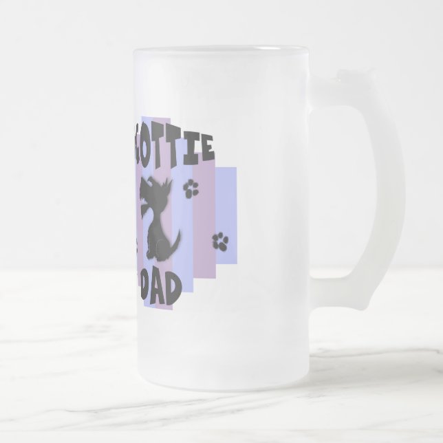 Scottie-Vater-Tasse Mattglas Bierglas (Rechts)
