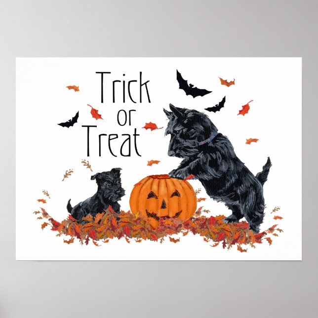 SCOTTIE Vater und Pup Halloween Poster (Vorne)