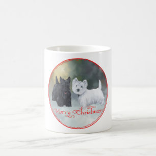 Scottie Westie Christmas Tasse