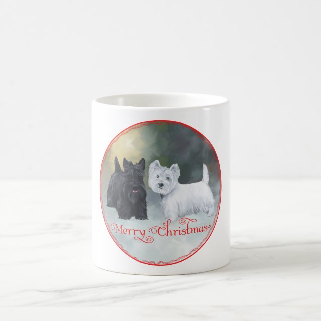 Scottie Westie Christmas Tasse (Mittel)