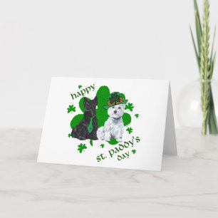 Scottie & Westie St. Paddy's Day Karte