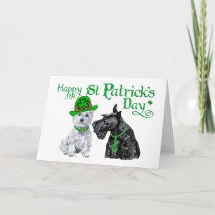 Scottie & Westie St. Paddy's Day Karte
