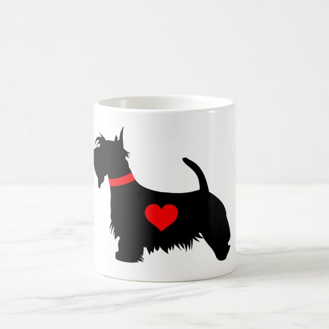 Scottiehundeherz-Tasse Tasse (Mittel)