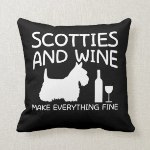 Scotties-Hundewein machen alles fein Kissen