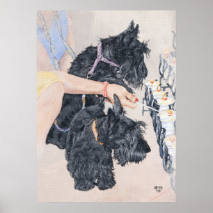 Scotties Lighting Candles Poster