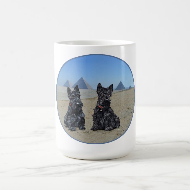 Scotties Sightseeing in Ägypten Kaffeetasse (Mittel)