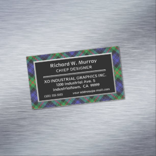 Scottish Accent Clan Murray Tartan Magnetische Visitenkarte