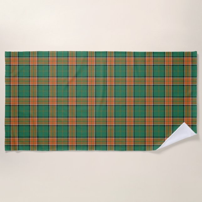 Scottish Accents Clan Pollock Tartan Strandtuch (Vorderseite)