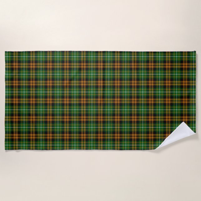 Scottish Accents Clan Ramsay Orange Hunting Tartan Strandtuch (Vorderseite)
