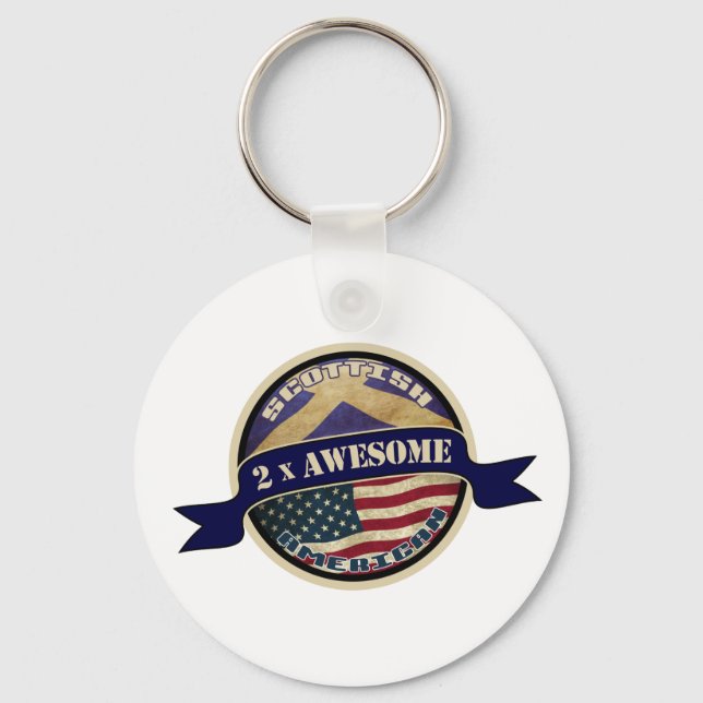 Scottish American 2x Phantastisch Keyring Schlüsselanhänger (Vorderseite)