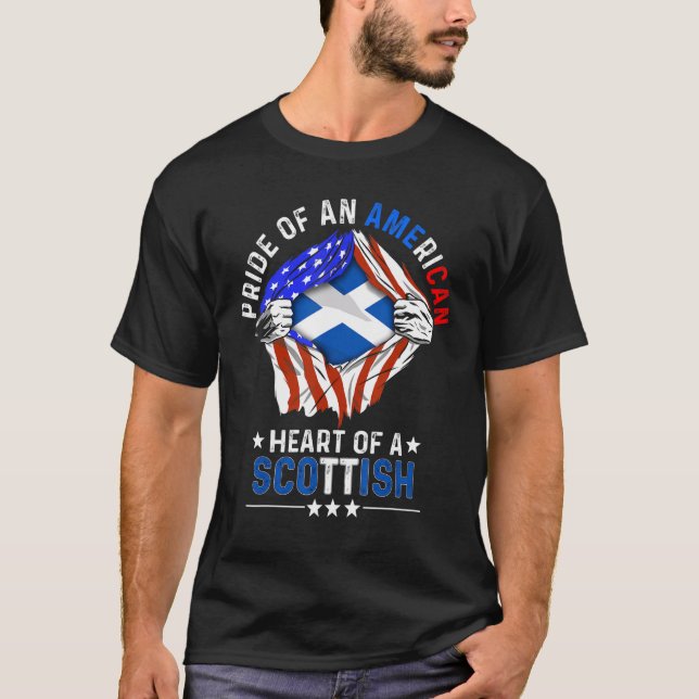 Scottish American America Pride Foreign Scotland F T-Shirt (Vorderseite)