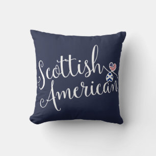 Scottish American Entwined Hearts Throw Cushion Kissen