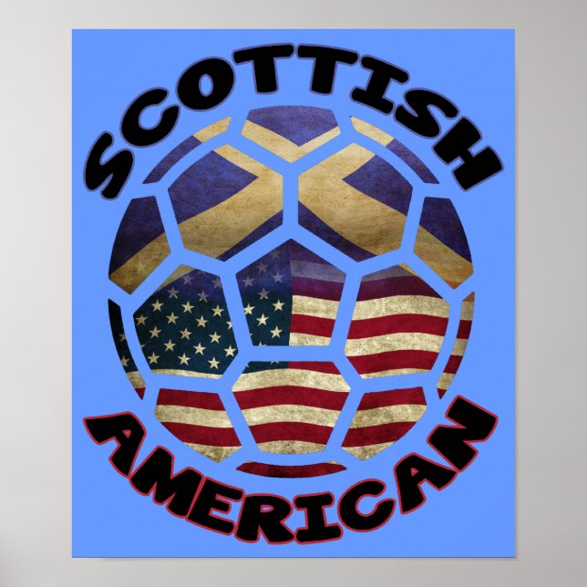 Scottish American Soccer Ball Poster (Vorne)