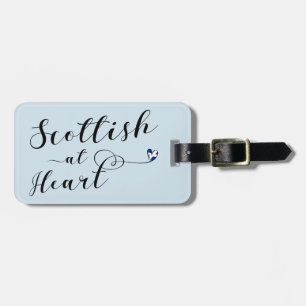 Scottish an der Herz-Gepäckanhänger-Schablone, Gepäckanhänger