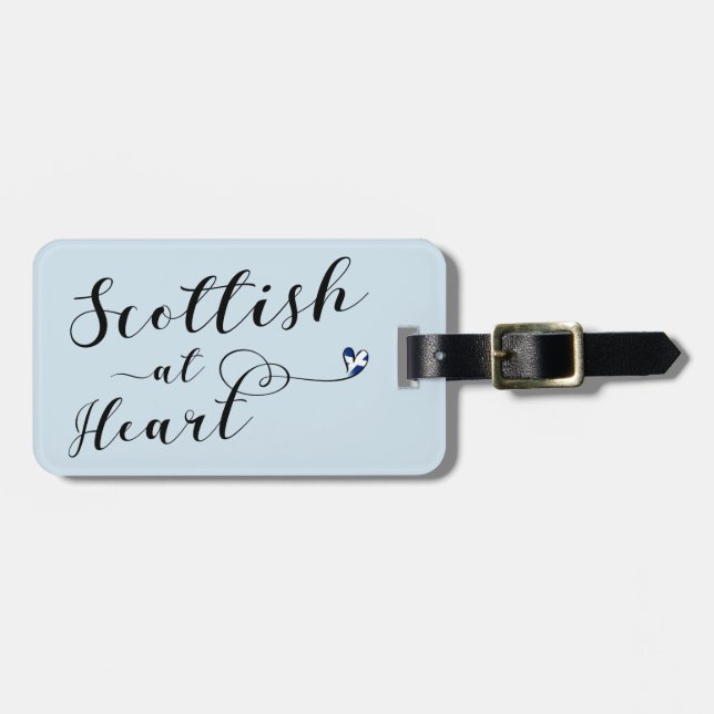 Scottish an der Herz-Gepäckanhänger-Schablone, Gepäckanhänger (Vorderseite horizontal)