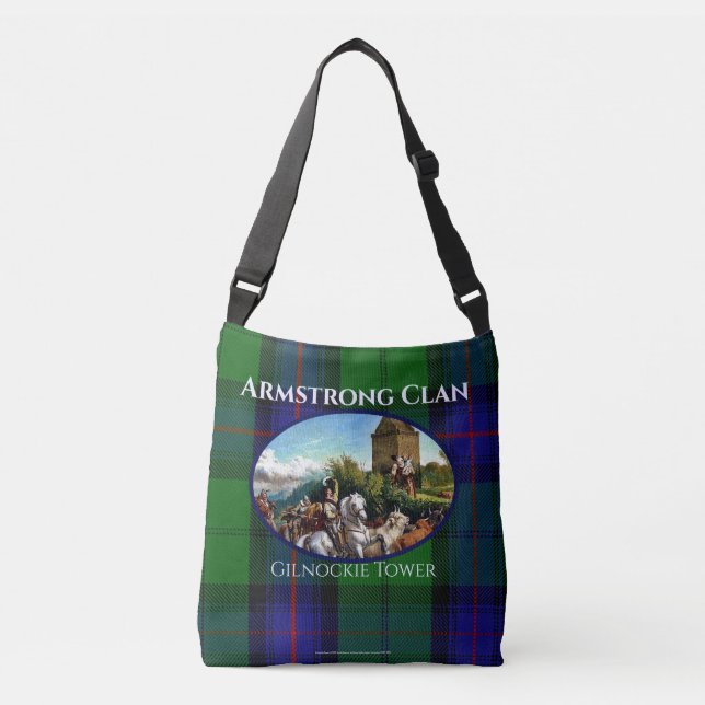 Scottish Armstrong Clan Tartan & Castle Tasche (Vorderseite)