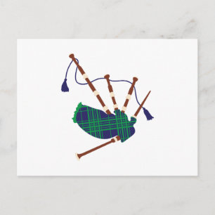Scottish Bagpipe Postkarte
