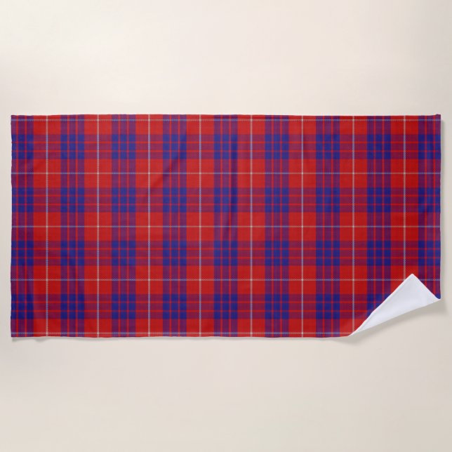 Scottish betont Clan-HamiltonTartan Strandtuch (Vorderseite)