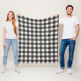 Scottish Black and Gold Tartan Kariert Fleecedecke