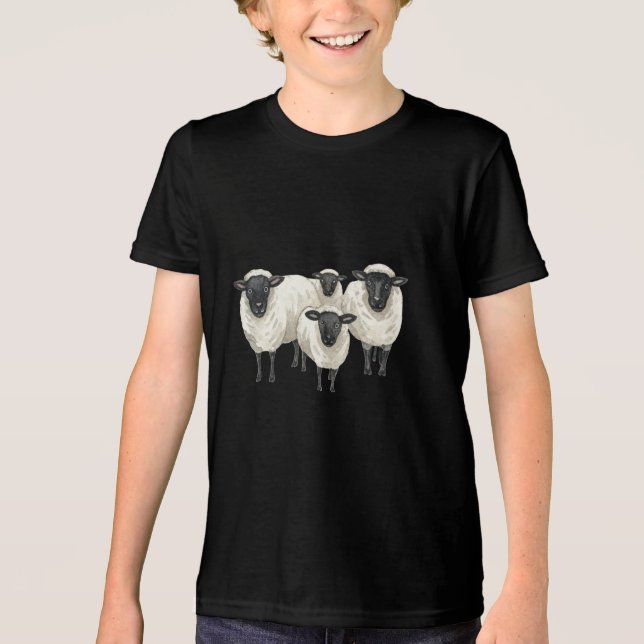 Scottish Black Faced Sheep Tshirt (Vorderseite)