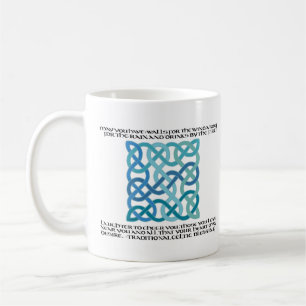 Scottish Blessing Calligraphy mit keltischem Knot Tasse