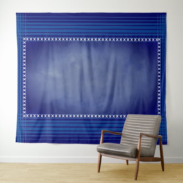 Scottish Blue Wandteppich (Beispiel (Horizontal))