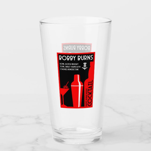 Scottish Bobby Burns Whiskey Cocktail Glas (Vorderseite)