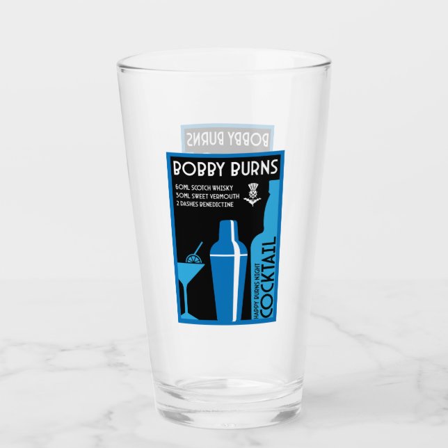 Scottish Bobby Burns Whiskey Cocktail Glas (Vorderseite)
