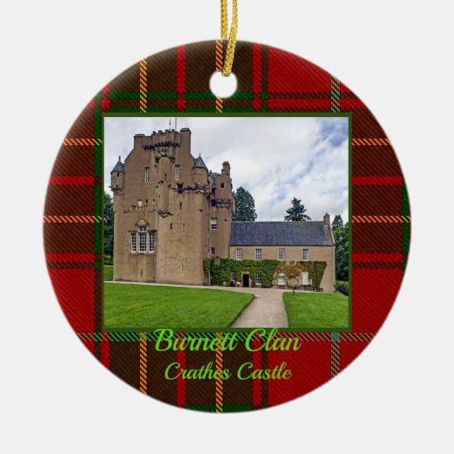Scottish Burnett Clan Crathes Castle Xmas Keramik Ornament (Vorne)