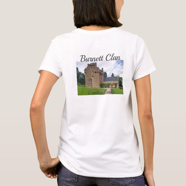 Scottish Burnett Clans Crathes Castle T - Shirt (Rückseite)
