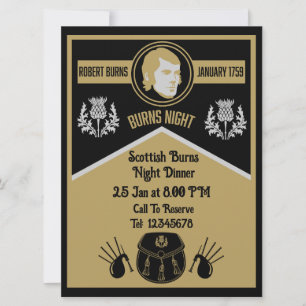 Scottish Burns Night Dinner Invite