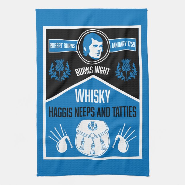 Scottish Burns Night Geschirrtuch (Vertikal)