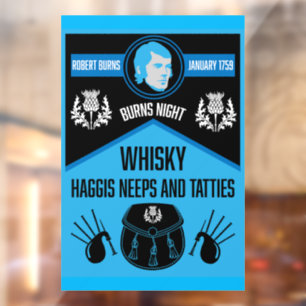 Scottish Burns Night Super Fensteraufkleber