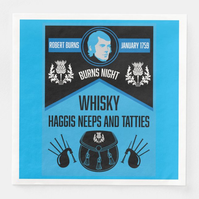 Scottish Burns Night Super Serviette (Vorderseite)