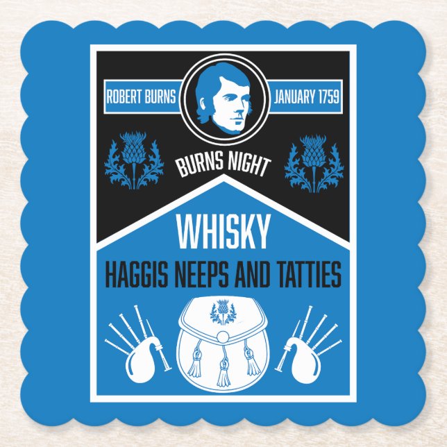 Scottish Burns Night Untersetzer (Vorderseite)