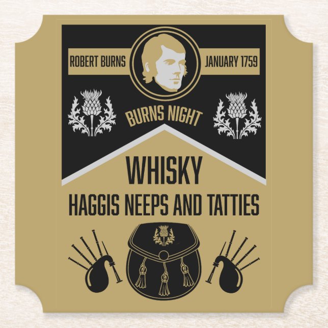 Scottish Burns Night Untersetzer (Vorderseite)