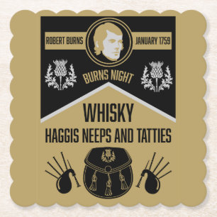 Scottish Burns Night Untersetzer