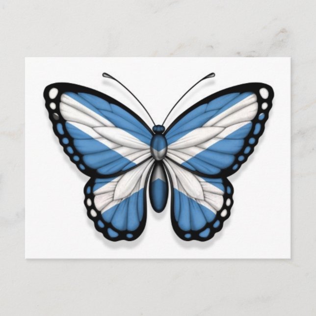 Scottish Butterfly Flag Postkarte (Vorderseite)