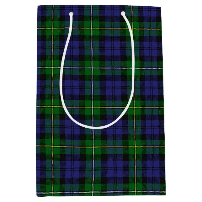 Scottish Campbell Family Tartan Pattern Mittlere Geschenktüte (Vorderseite)