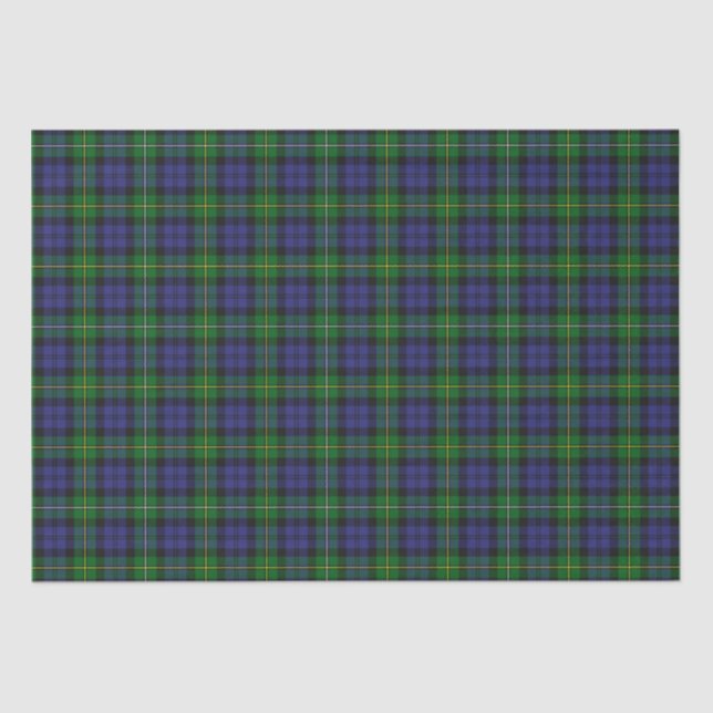 Scottish Campbell Family Tartan Pattern Seidenpapier (Vorderseite)