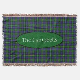 Scottish Campbell Family Tartan Personalisiert Decke