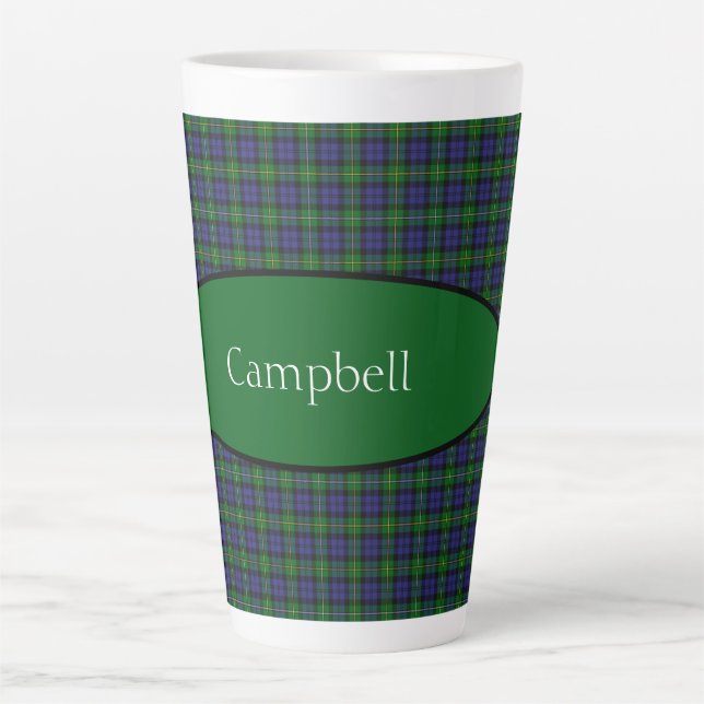 Scottish Campbell Family Tartan Personalisiert Milchtasse (Vorderseite)