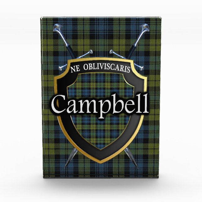 Scottish Campbell Tartan Fotoblock (Vorderseite)