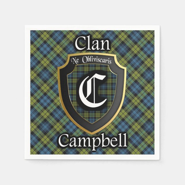 Scottish Campbell Tartan Napkin Serviette (Vorderseite)
