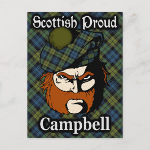 Scottish Campbell Tartan Postcard Postkarte